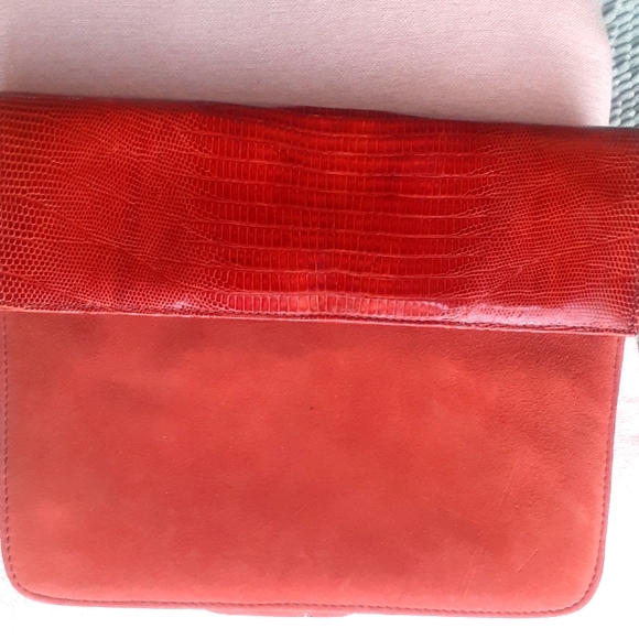 unbranded Handbags - VTG Genuine Lizard  leather Clutch bag purse